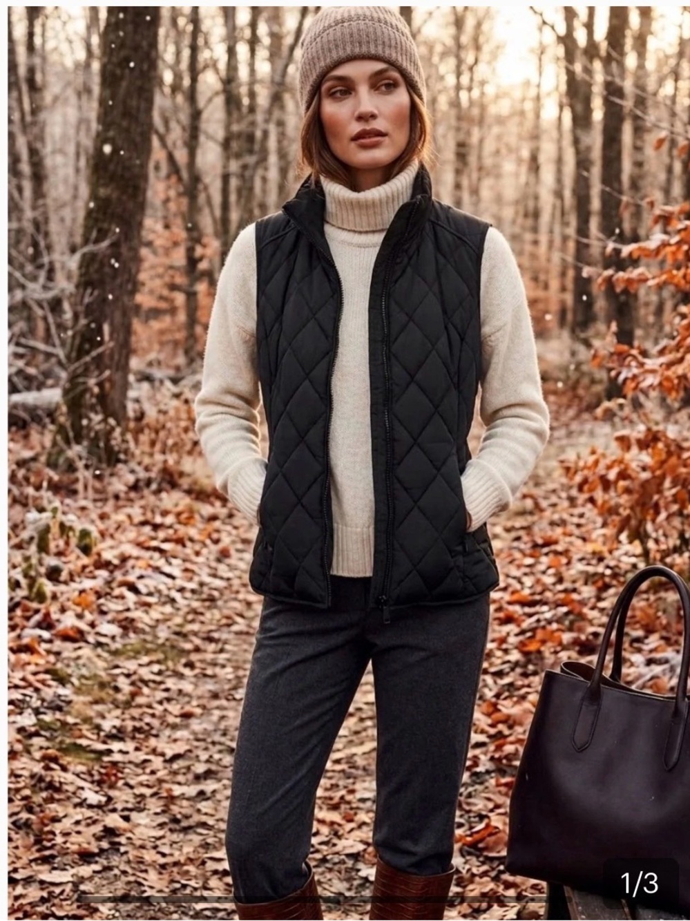 Calvin Klein Black Quilted Vest